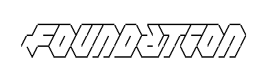 The word foundation rendered in Amiga ASCII style