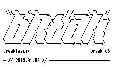 Logo in black and white Amiga ASCII style