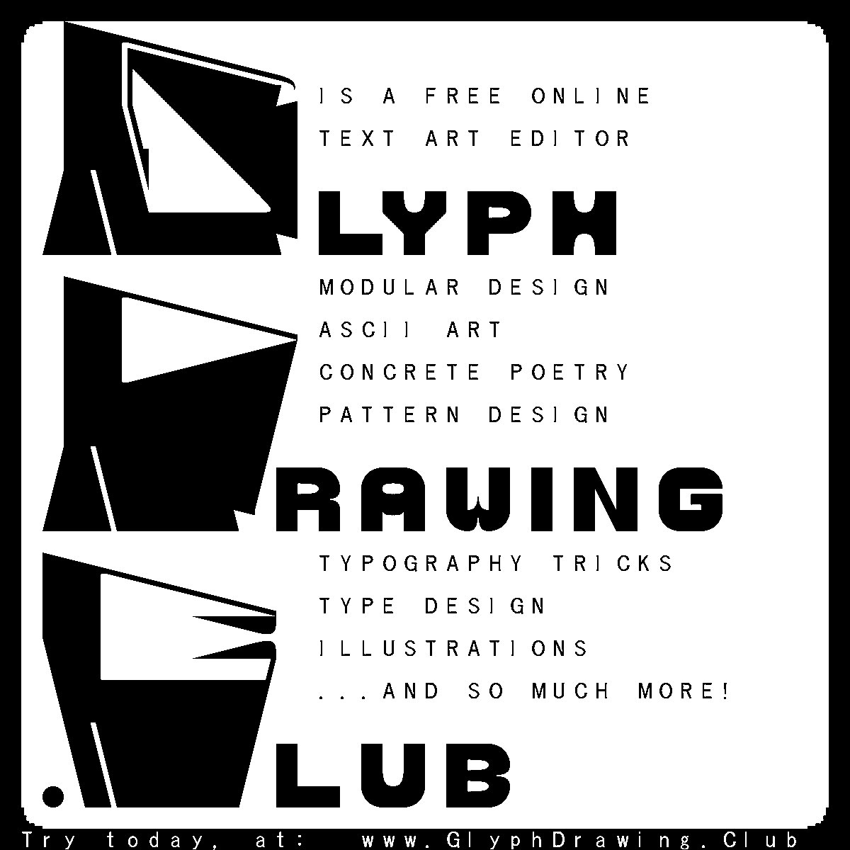 Glyph Drawing Club advertisement
