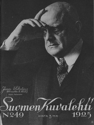 Cover of Suomen Kuvalehti magazine has a portrait of Jean Sibelius