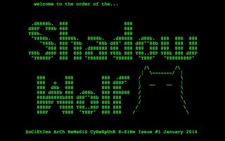 ASCII art of a shadowy figure and the text Shadow Wolf